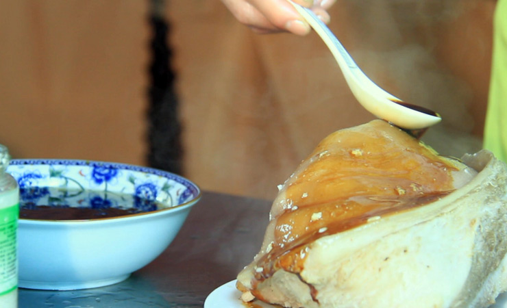 肘子上色